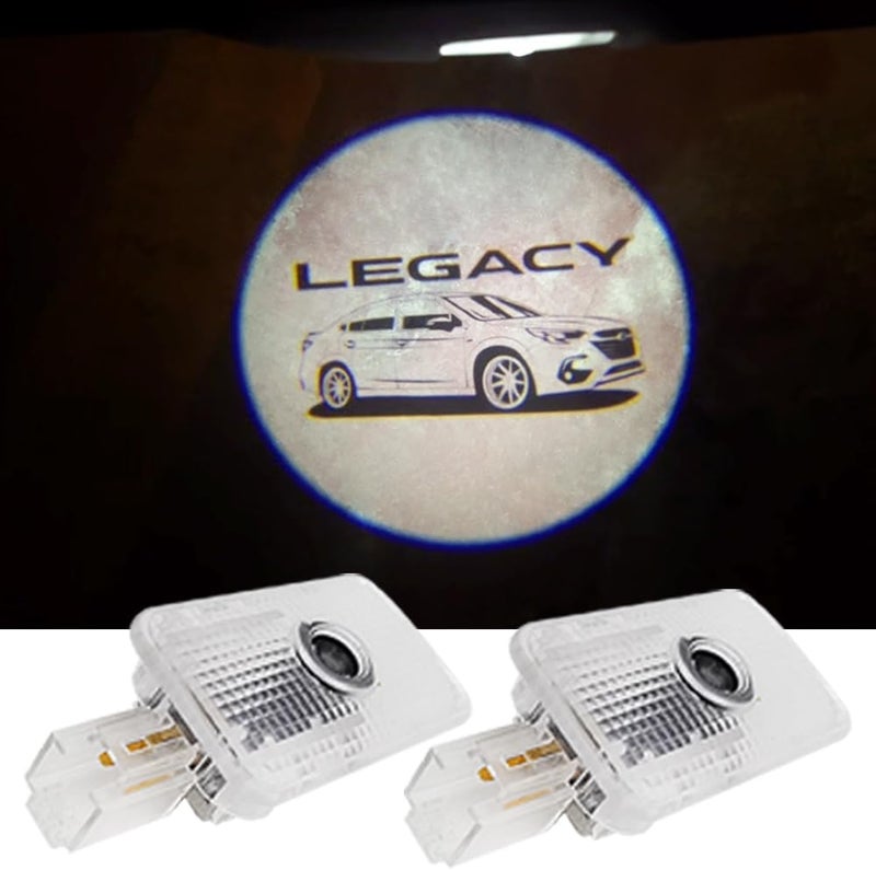 uunonaha 2 Pcs LED Car Door Logo Lights Courtesy Projector Laser Welcome Light Puddle Lamp Compatible with Forester, Outback, Legacy, Ascent Car Accessories (Legacy) - Image 1
